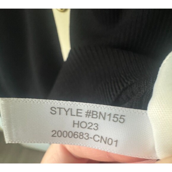 J Crew contrast black mini-sweater dress in supersculpt yarn size L Old Money - Picture 8 of 11